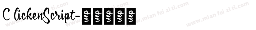 C lickenScript字体转换
